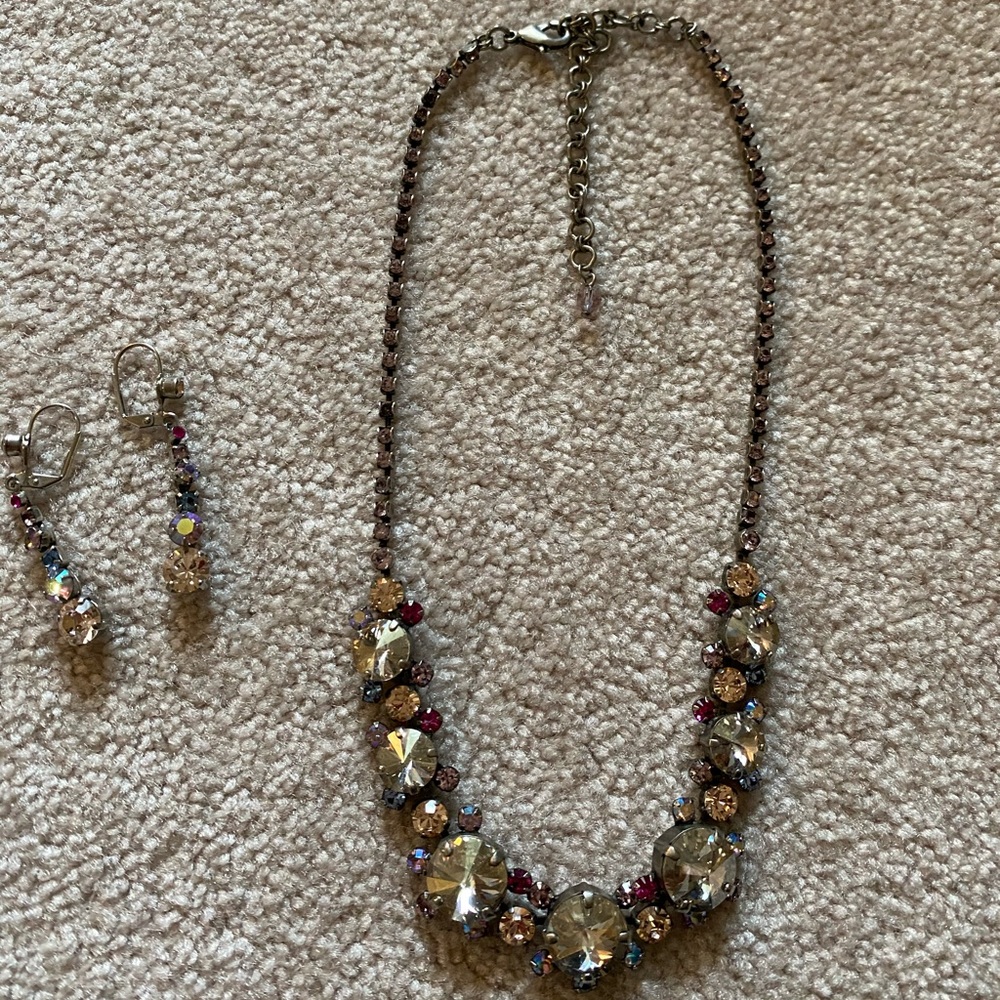 Sorrelli crystal choker and earrings set